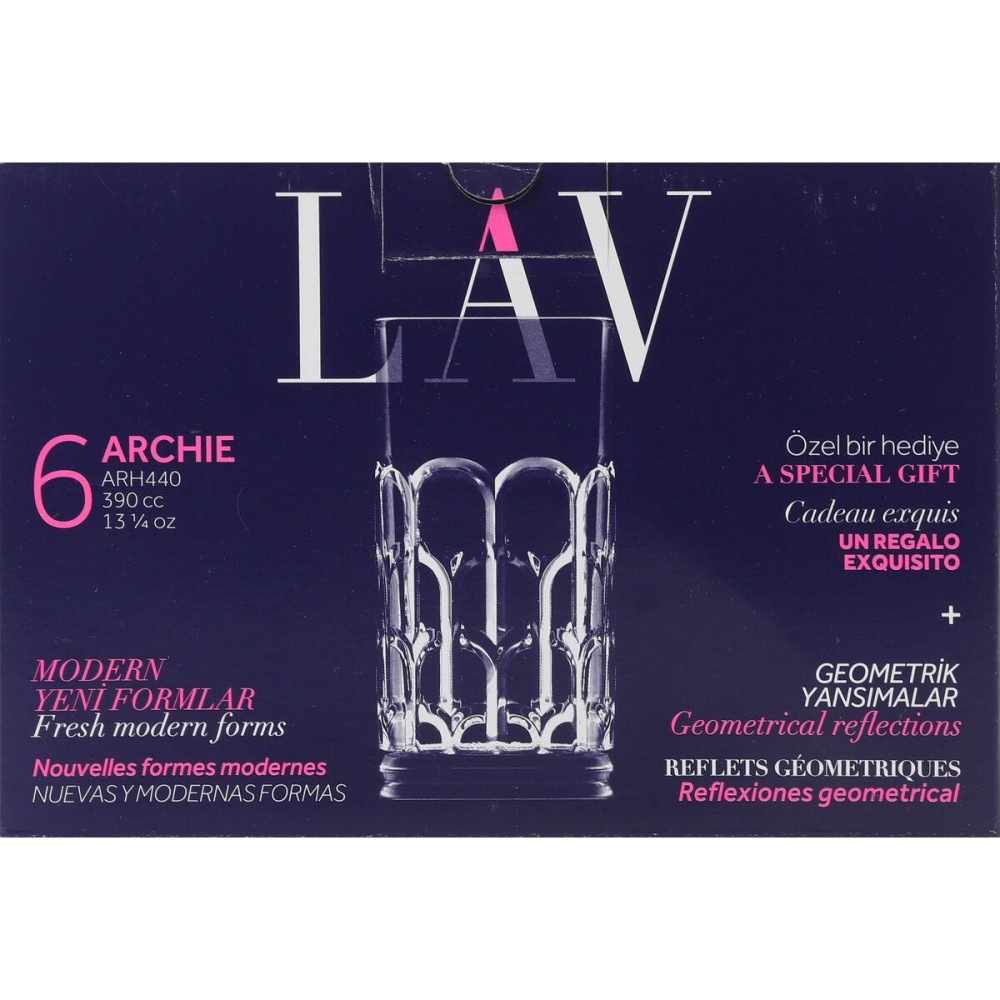 Set of glasses LAV Archie 0,39 L 6 Pieces (4 Units)
