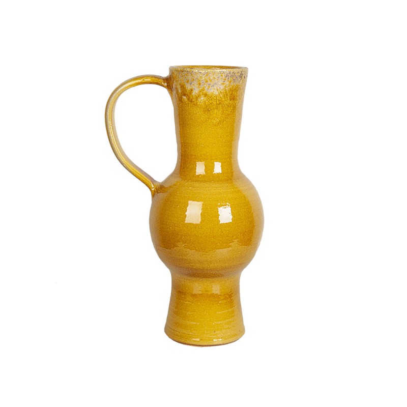 Vase Romimex Mustard Ceramic 30 x 50 x 20 cm With handle