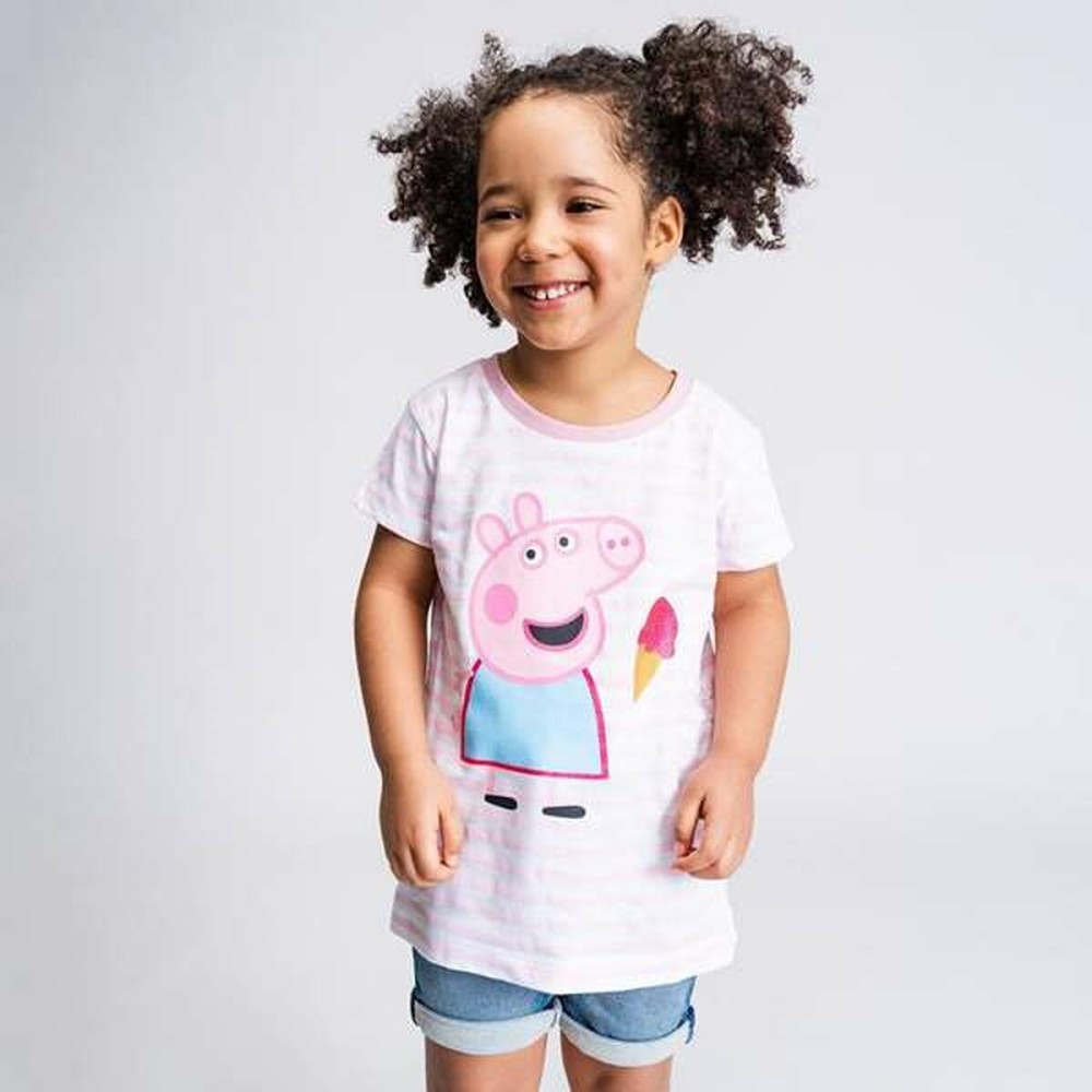 Child's Short Sleeve T-Shirt Peppa Pig Pink 6 Years