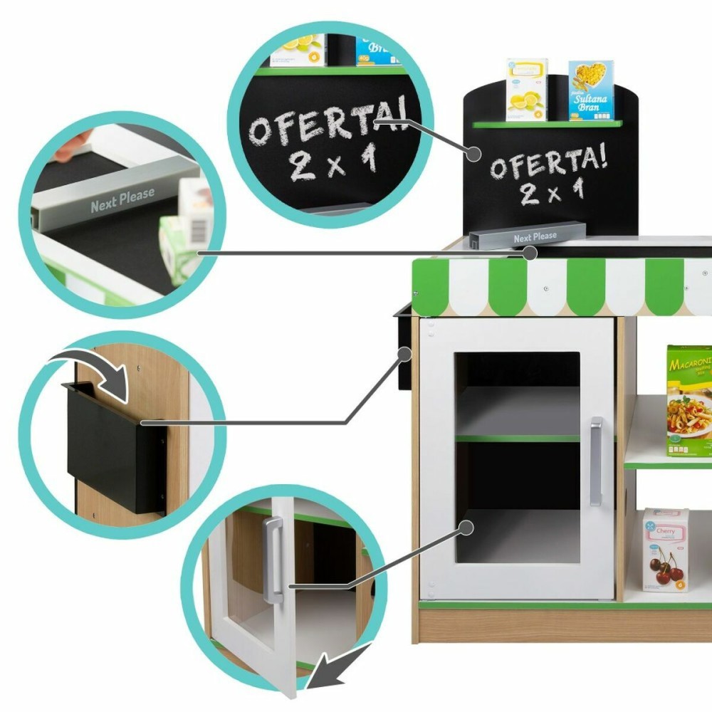 Supermarché de jouets Woomax 80 x 80 x 30 cm 80 x 30 cm Bois
