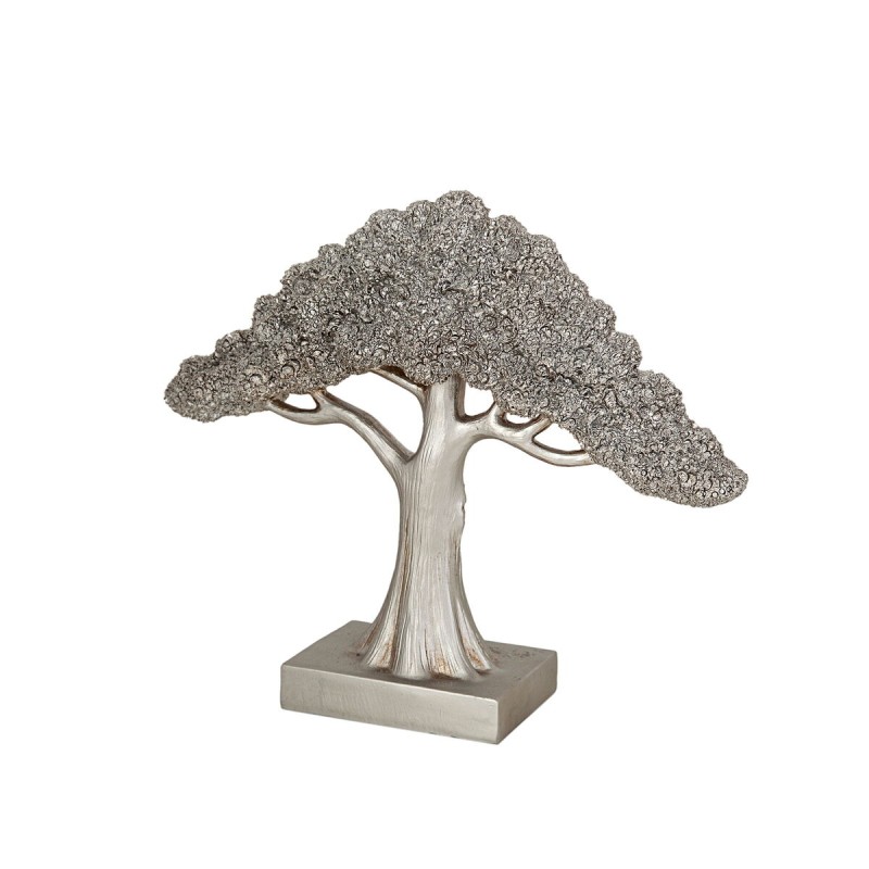 Skulptur Romimex Silberfarben Baum 34 x 28 x 10 cm