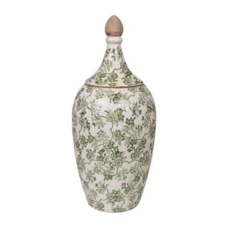 Vase Romimex grün Beige Porzellan Blomster 19 x 44 x 19 cm