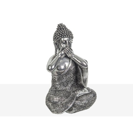 Figurine Décorative Romimex Argenté Buda 15 x 24 x 13 cm