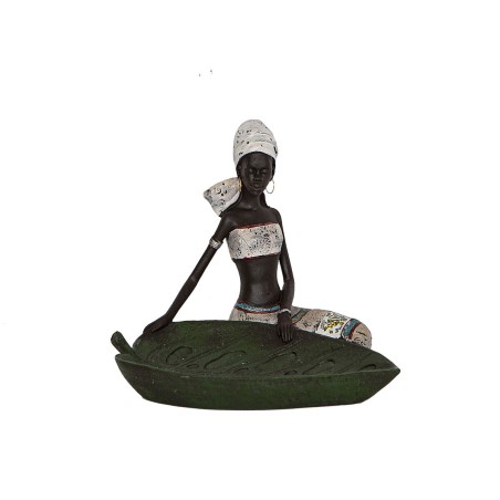 Deko-Figur Romimex Braun Afrikanerin 20 x 19 x 20 cm