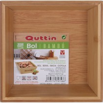 Schüssel für Vorspeisen Quttin Bambus 16 x 16 x 5 cm (12 Stück)
