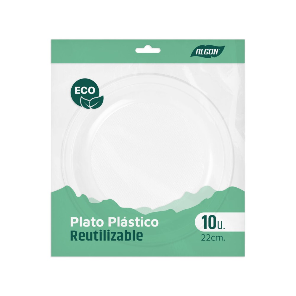 Geschirr-Set Algon Kunststoff 22 cm 22 x 22 x 1,5 cm 10 Stücke (18 Stück)
