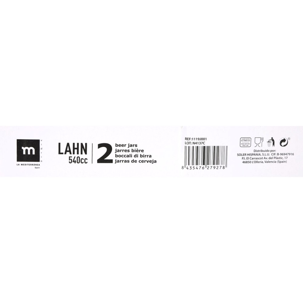 Ensemble de jarres La Mediterránea Lahn 2 Pièces (12 Unités)