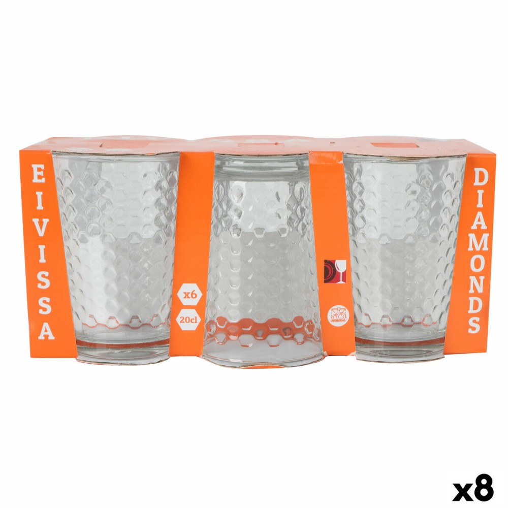 Set de Verres La Mediterránea Diamonds 6 Pièces (8 Unités)