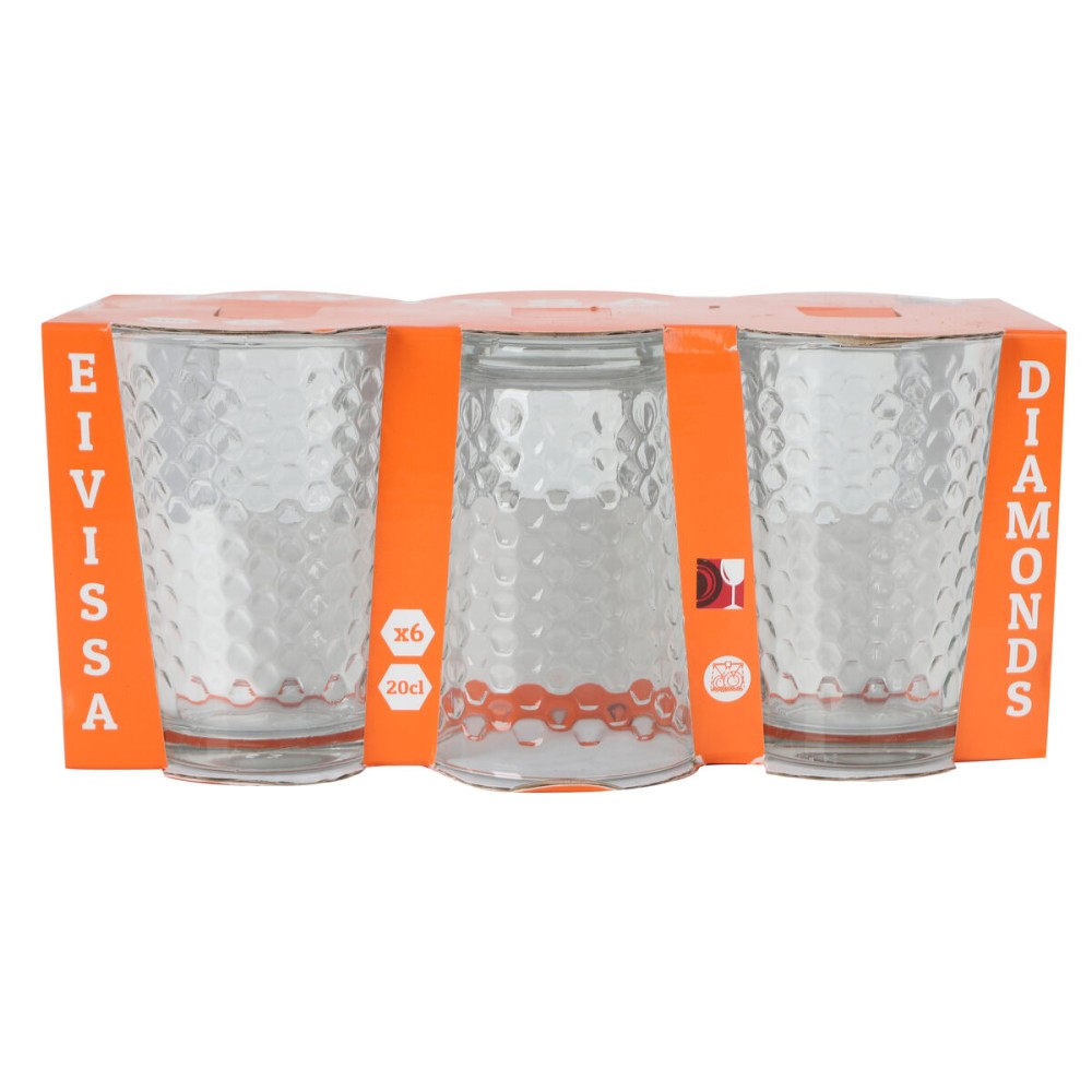 Set de Verres La Mediterránea Diamonds 6 Pièces (8 Unités)