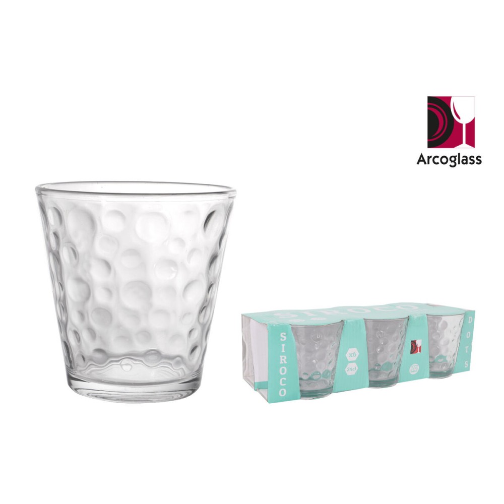 Set of glasses La Mediterránea Siroco dots 6 Pieces (12 Units)