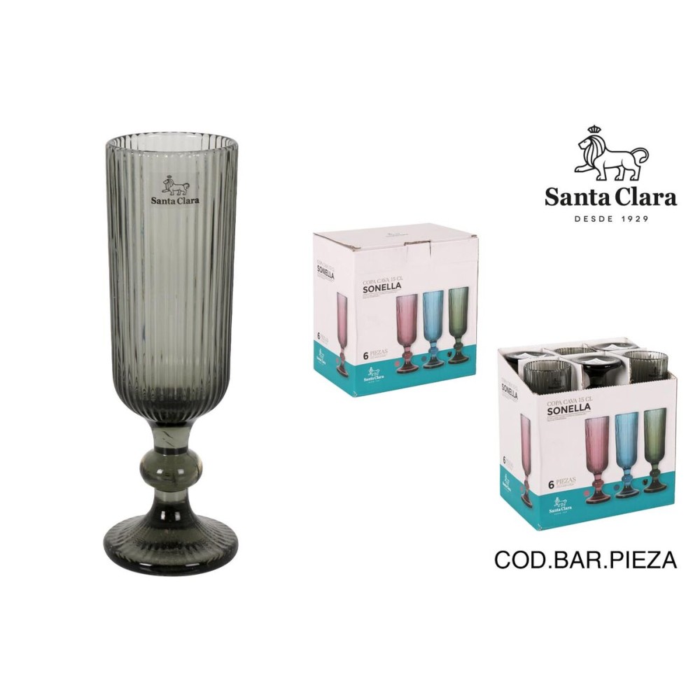 Champagne glass Santa Clara Sonella Green (36 Units)