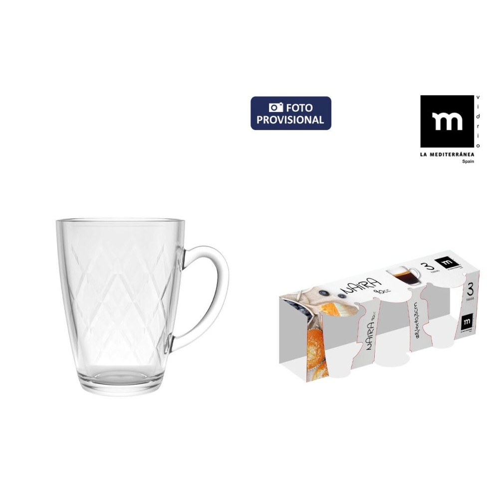Set of Mugs La Mediterránea Naira 3 Pieces (24 Units)