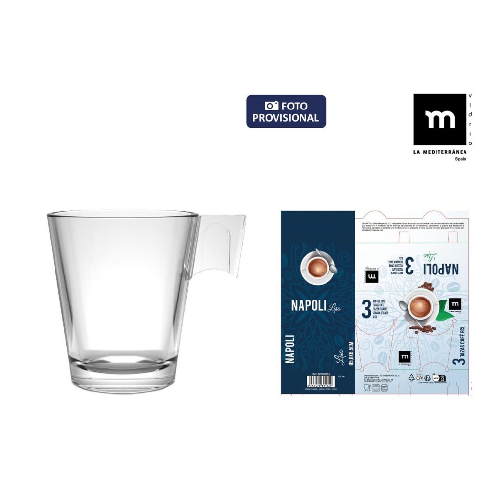 Tassensatz La Mediterránea Napoli liso 3 Stücke (24 Stück)