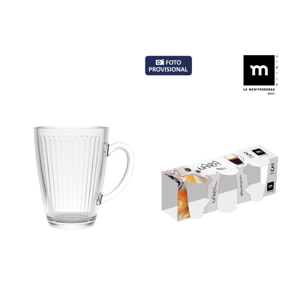 Set of Mugs La Mediterránea Naira 3 Pieces (24 Units)