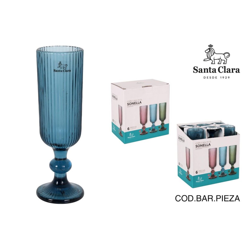 Champagnerglas Santa Clara Sonella Blau (36 Stück)