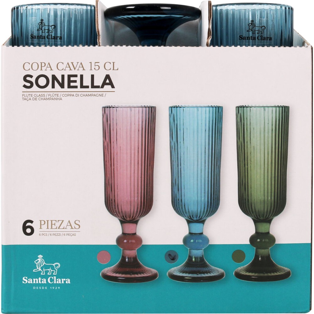 Champagne glass Santa Clara Sonella Blue (36 Units)