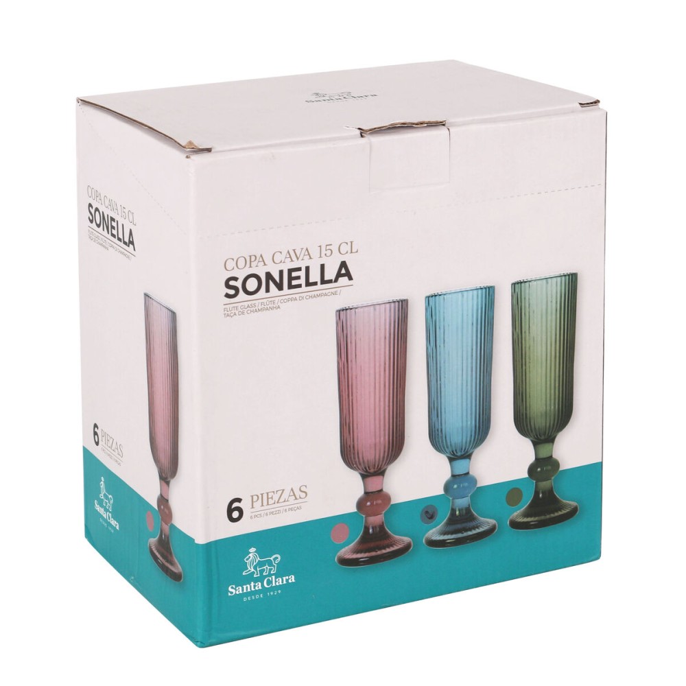 Champagne glass Santa Clara Sonella Blue (36 Units)