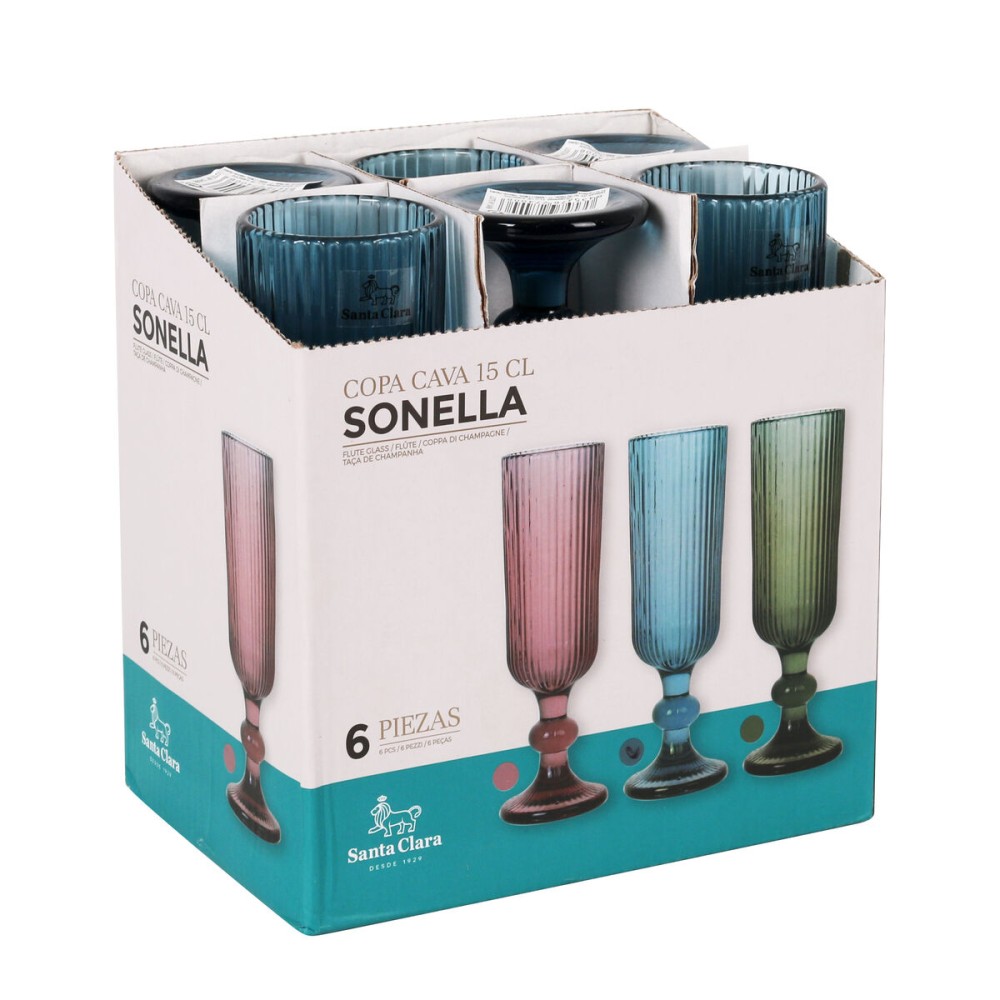 Champagnerglas Santa Clara Sonella Blau (36 Stück)