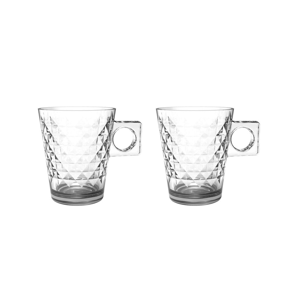 Set of Mugs La Mediterránea Lima diamond 2 Pieces (36 Units)