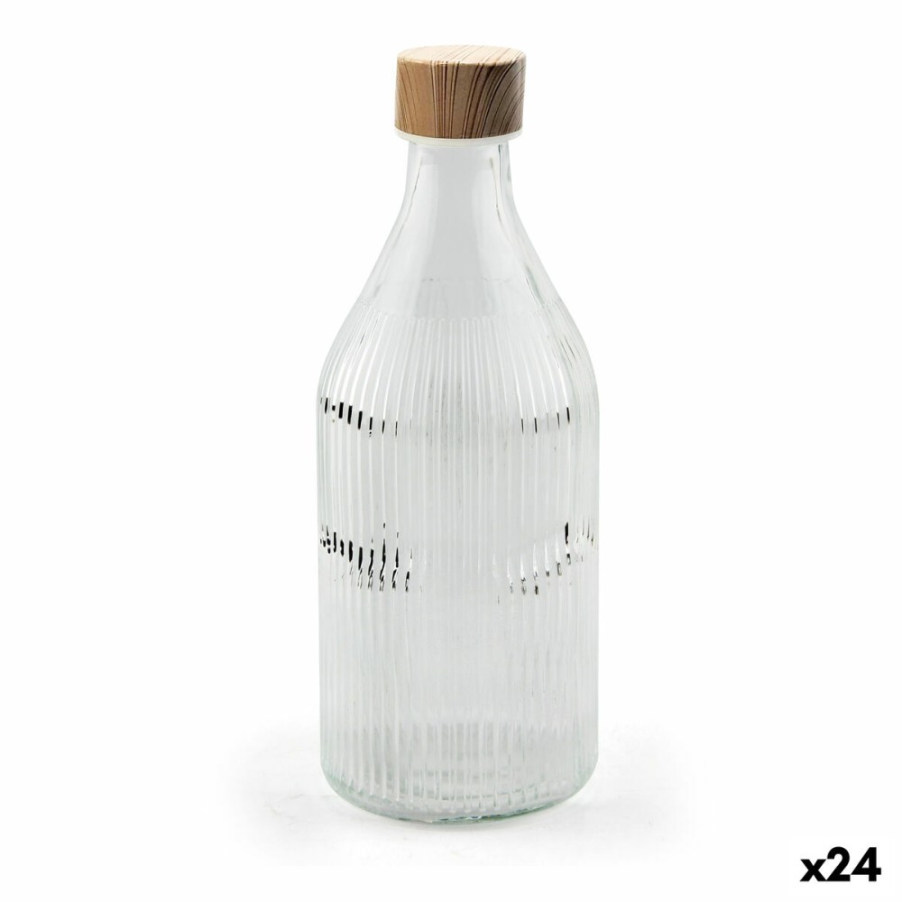 Bouteille en Verre La Mediterránea Métal verre 1 L (24 Unités)
