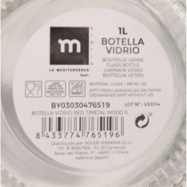 Bouteille en Verre La Mediterránea Métal verre 1 L (24 Unités)