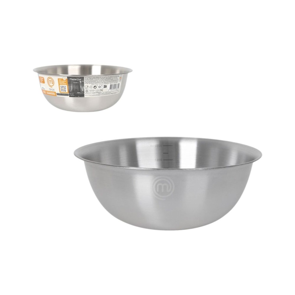 Schüssel MasterChef Edelstahl 2 L 2L 22 x 8,7 cm (24 Stück)