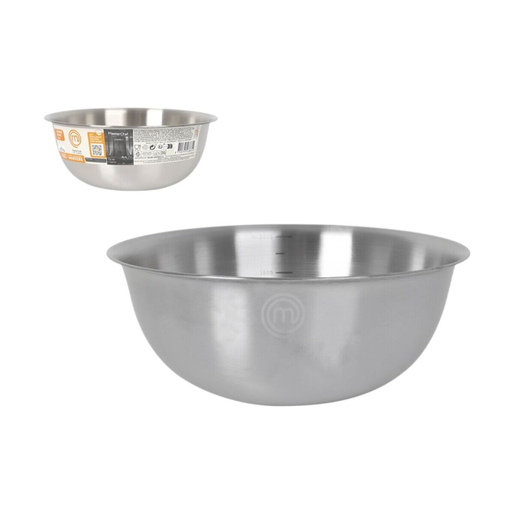 Schüssel MasterChef Edelstahl 3 L 24 x 10 cm (24 Stück)