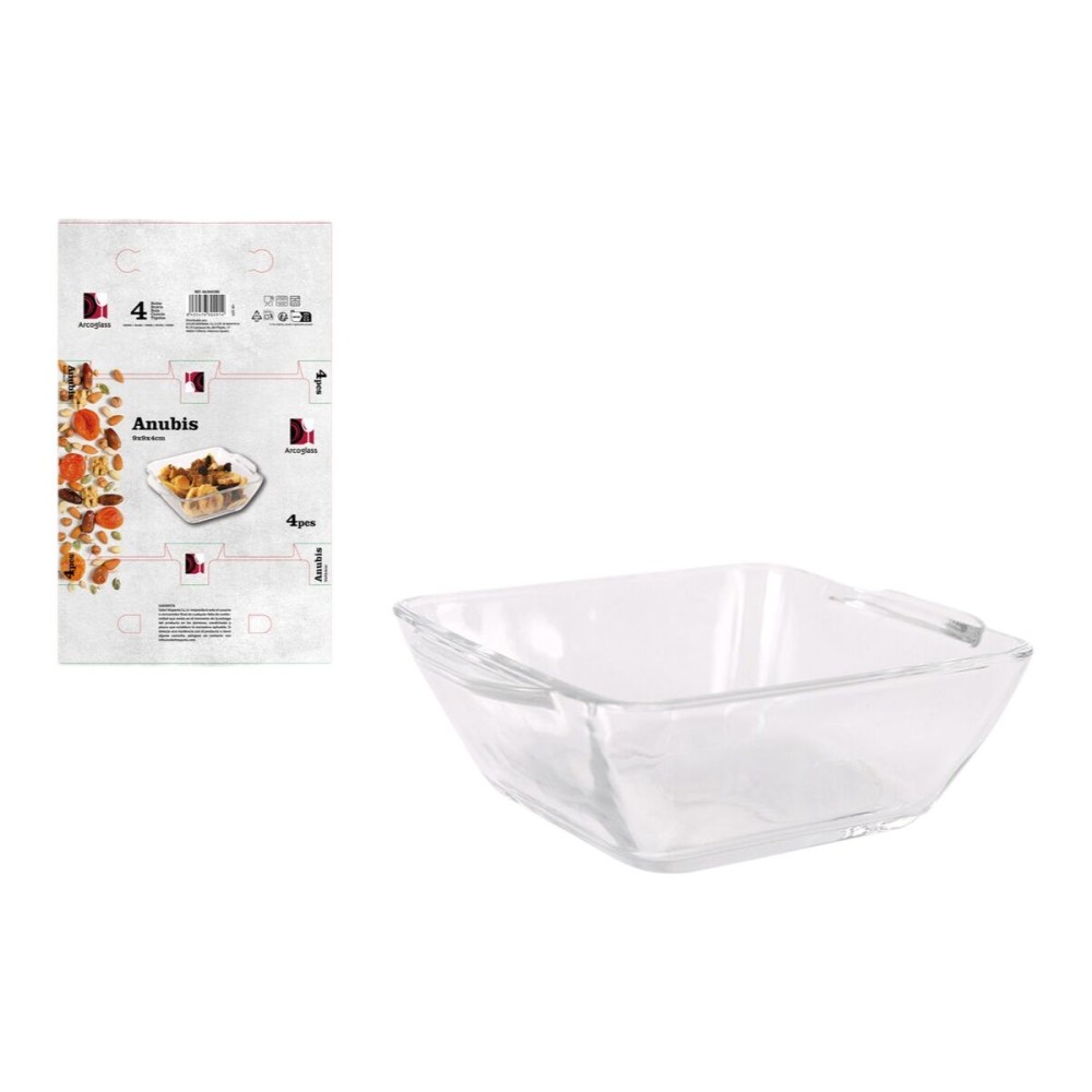 Satz für Appetithäppchen Arcoglass Anubis Glas 10,6 x 9 x 3,5 cm 4 Stücke (18 Stück)