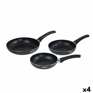Set of pans Quttin Aluminium 24 cm 3 Pieces (4 Units)