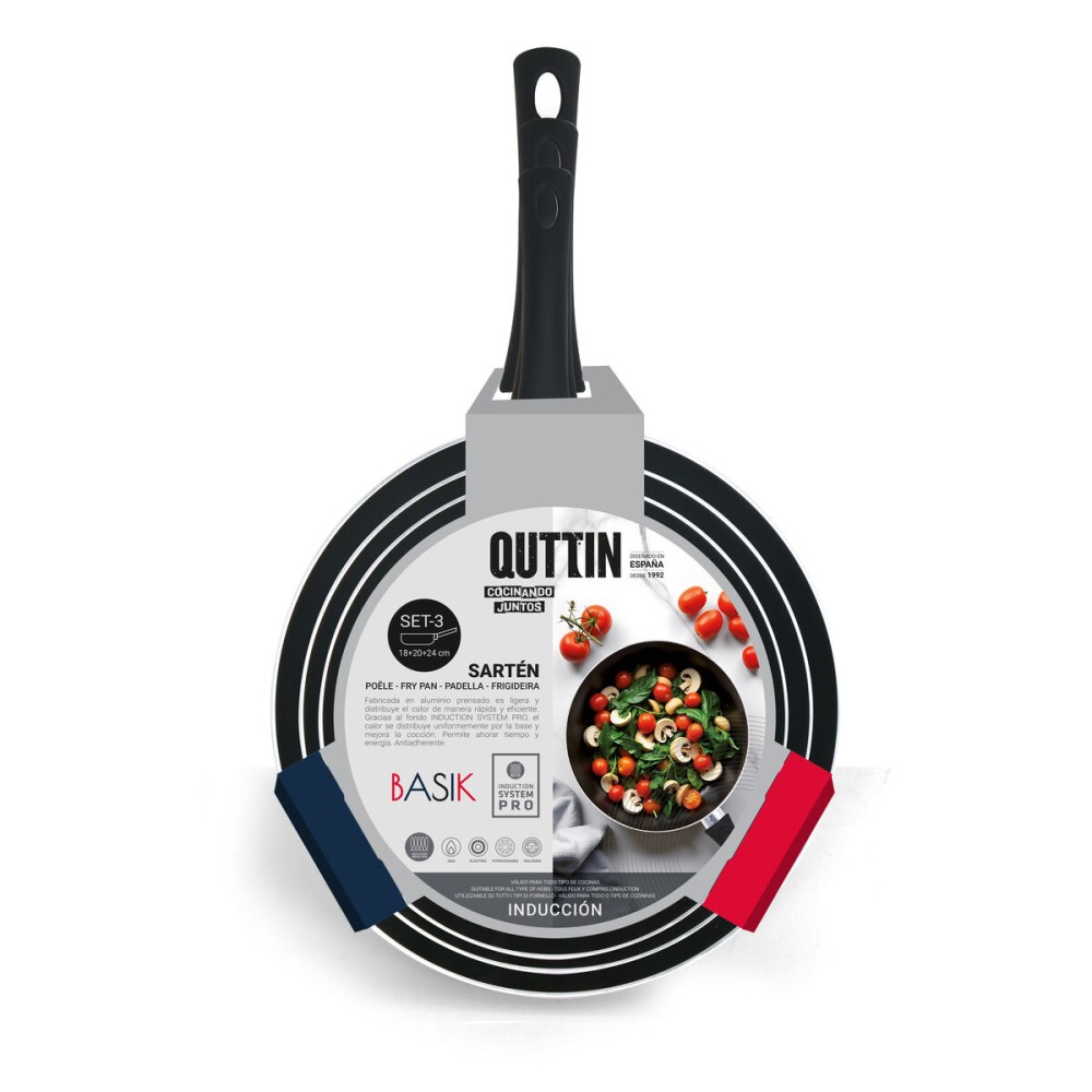 Pfannen-Set Quttin Aluminium 24 cm 3 Stücke (4 Stück)