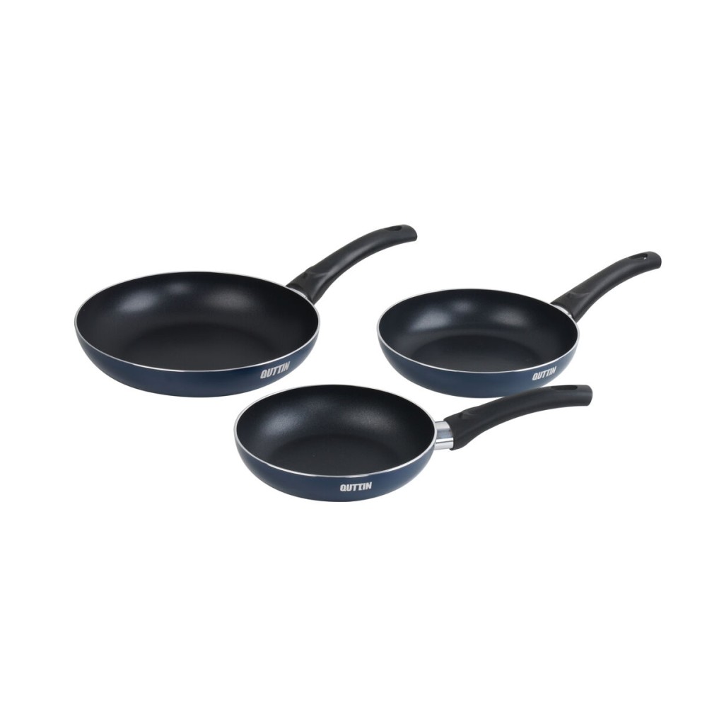 Set of pans Quttin Aluminium 24 cm 3 Pieces (4 Units)