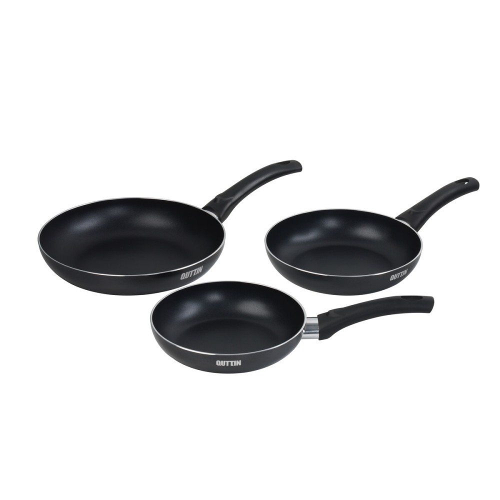 Set of pans Quttin Aluminium 24 cm 3 Pieces (4 Units)