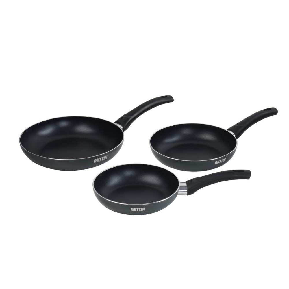 Set of pans Quttin Aluminium 24 cm 3 Pieces (4 Units)