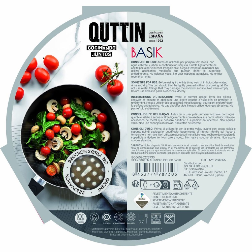 Pfannen-Set Quttin Aluminium 24 cm 2 Stücke (4 Stück)