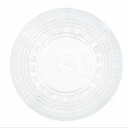 Flat plate Quid Viba Transparent Plastic 26 cm Ø 26 cm (12 Units) (Pack 12x)