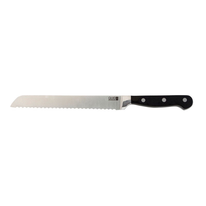 Bread Knife Quid Professional Inox Chef Black Metal 20 cm (Pack 6x)