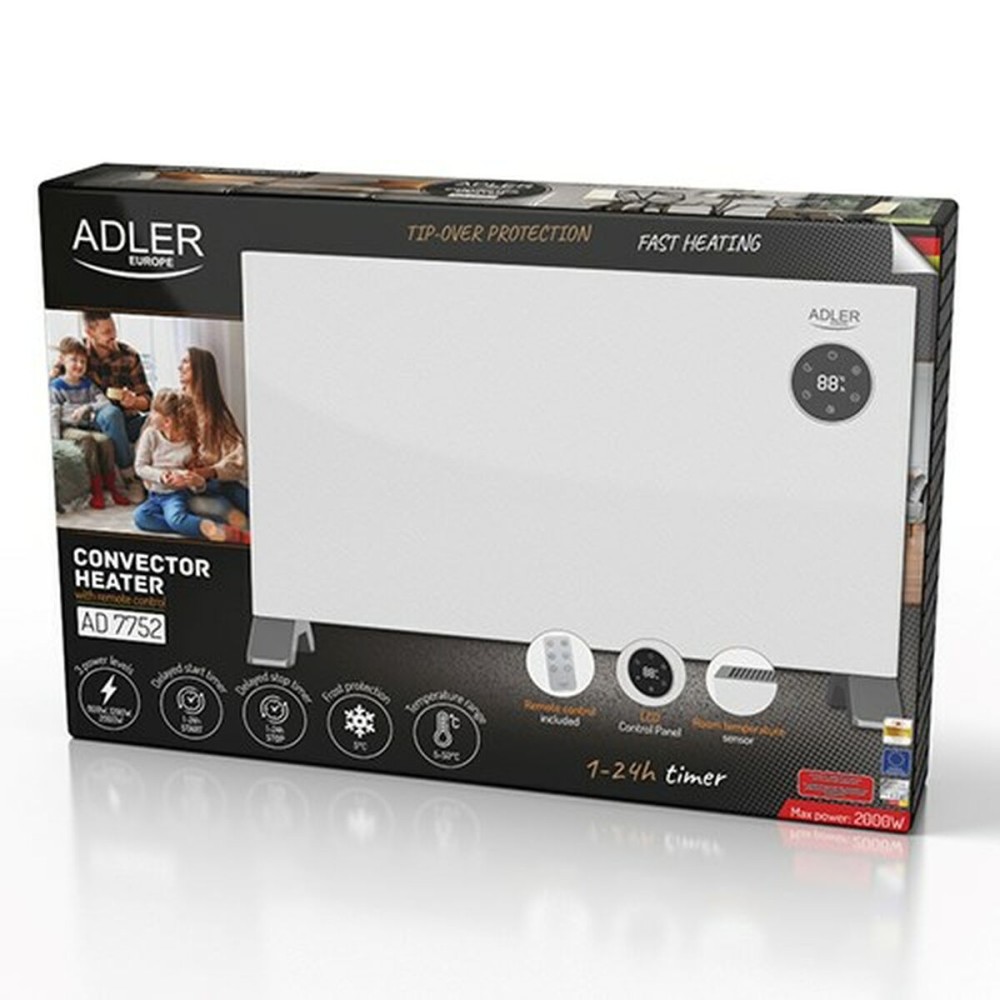 Wand-Thermoventilator aus Keramik Adler AD 7752 Weiß 2000 W