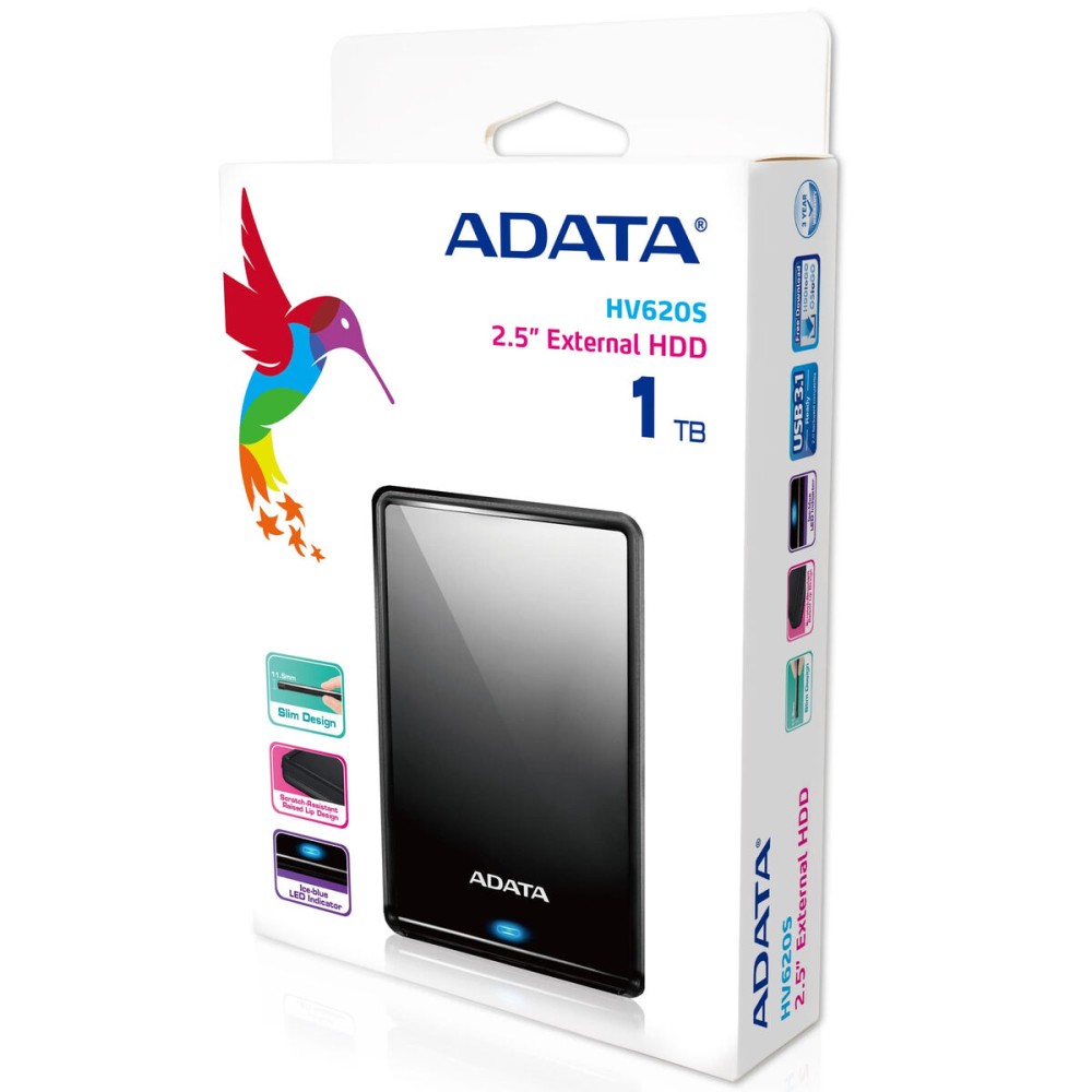 Externe Festplatte Adata HV620S Schwarz 1 TB