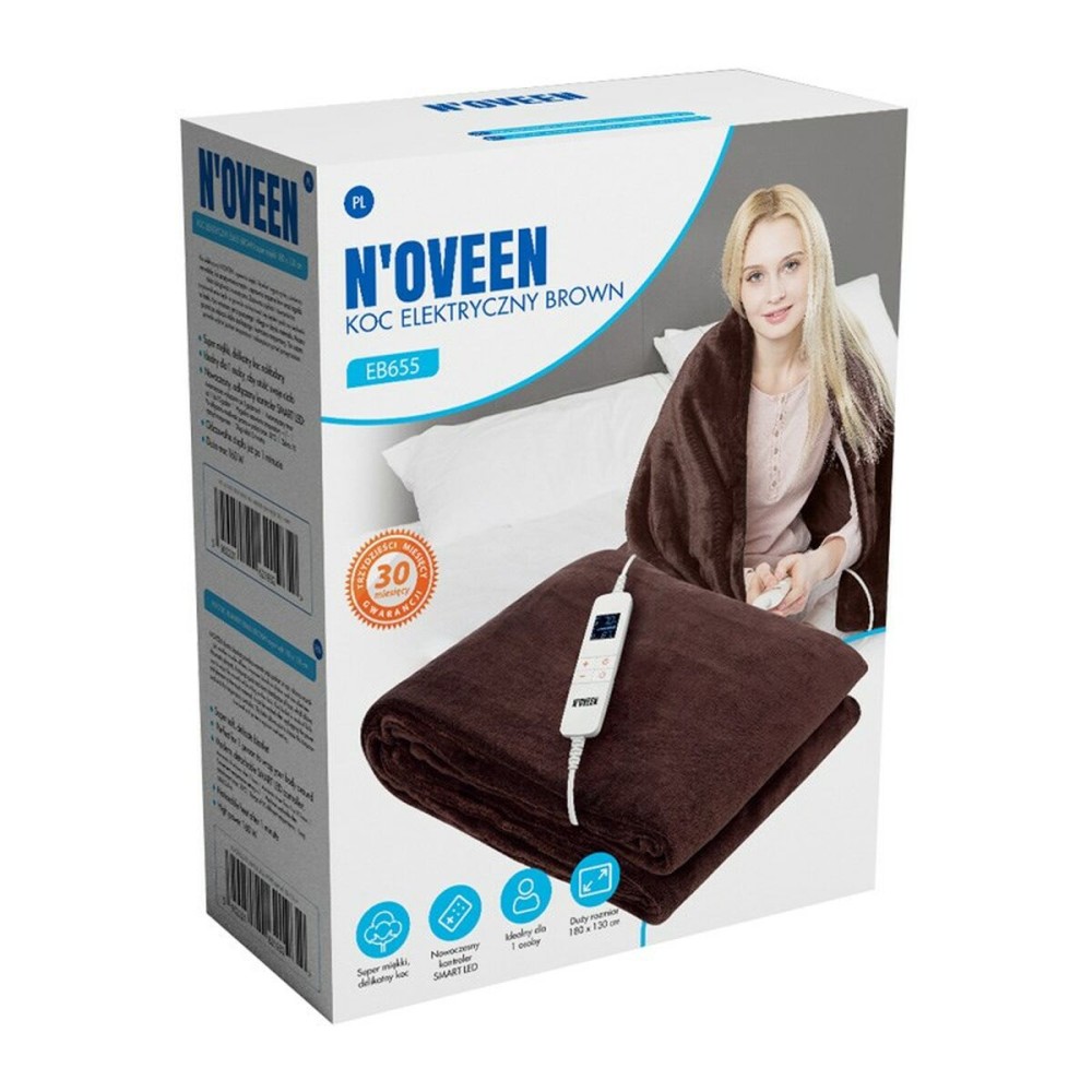Couverture Chauffante N'oveen EB655 180 x 130 cm Marron Bronze