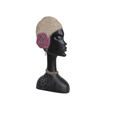 Bust Romimex Brown Resin African Woman 17 x 35 x 7 cm