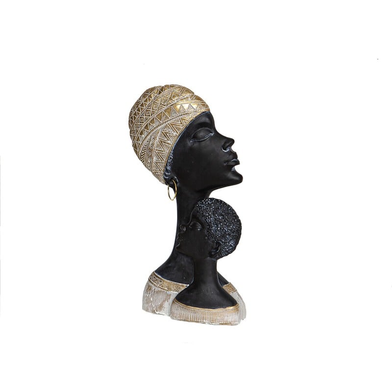 Bust Romimex Brown Resin African Woman 18 x 33 x 7 cm