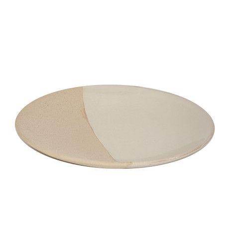 Centre de Table Romimex Blanc Beige 31 x 4 x 31 cm Rond