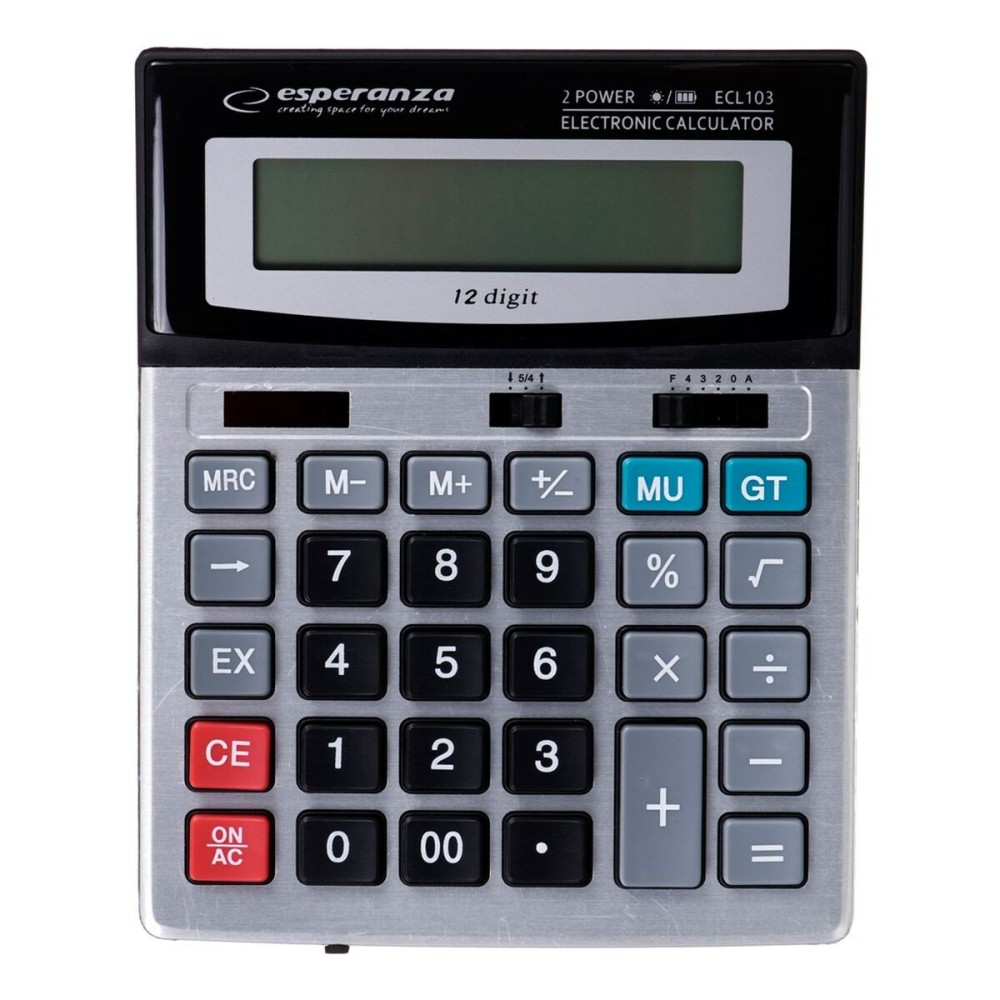 Calculatrice Esperanza ECL103 Noir/Gris