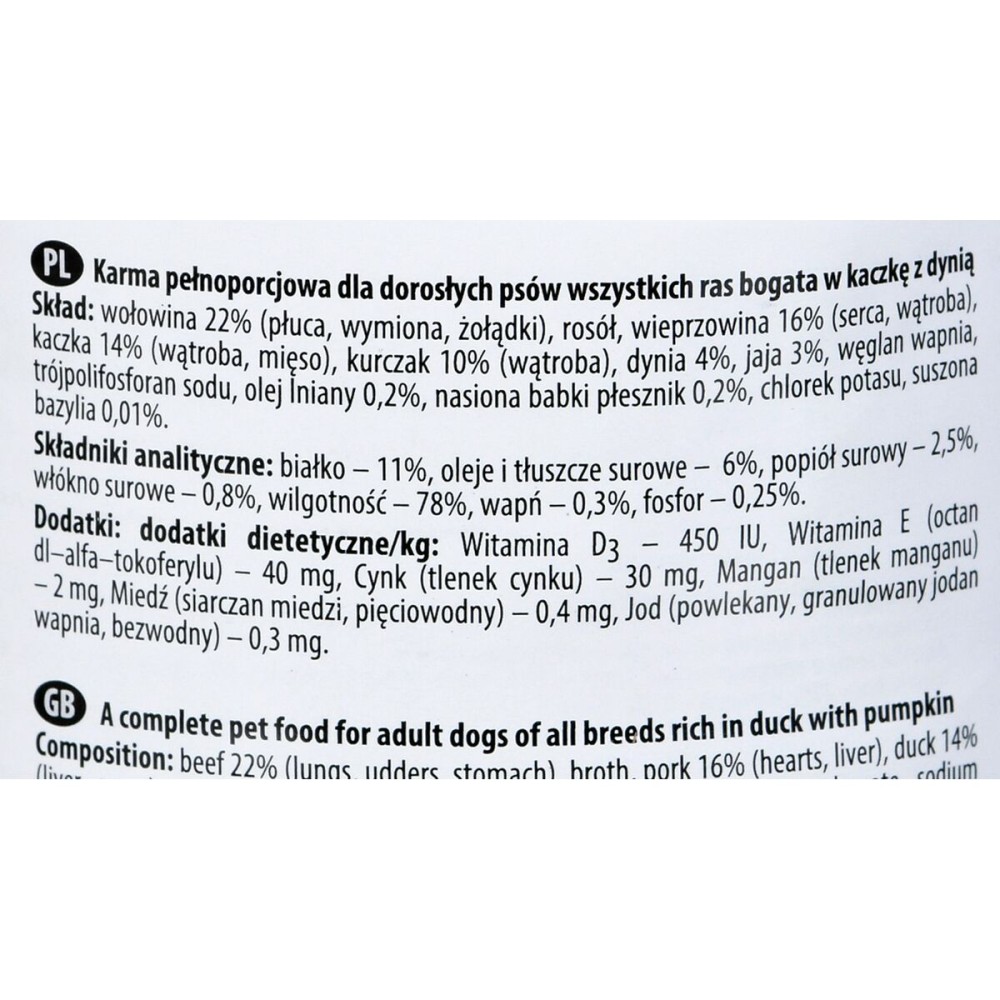 Wet food Dolina Noteci Premium Duck 400 g
