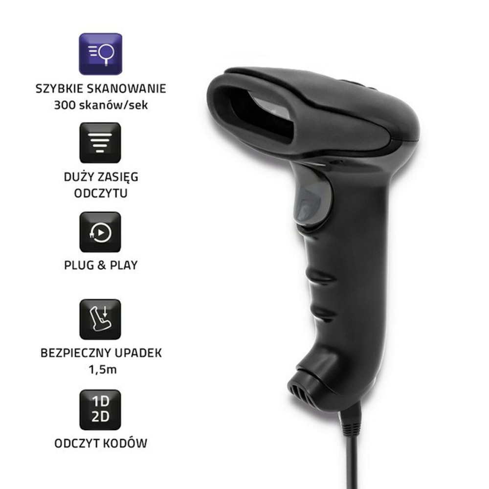 Lecteur de Codes Barres Qoltec 50868