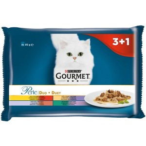 Katzenfutter Purina Huhn Rindfleisch Lamm Ente Wildschwein Hase 4 x 85 g