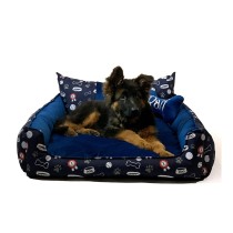 Haustierbettchen GO GIFT XXL Granatrot 110 x 12 x 90 cm