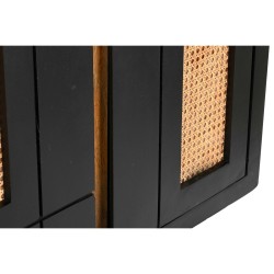 Anrichte DKD Home Decor Schwarz Rattan Mango-Holz (160 x 40 x 90 cm)