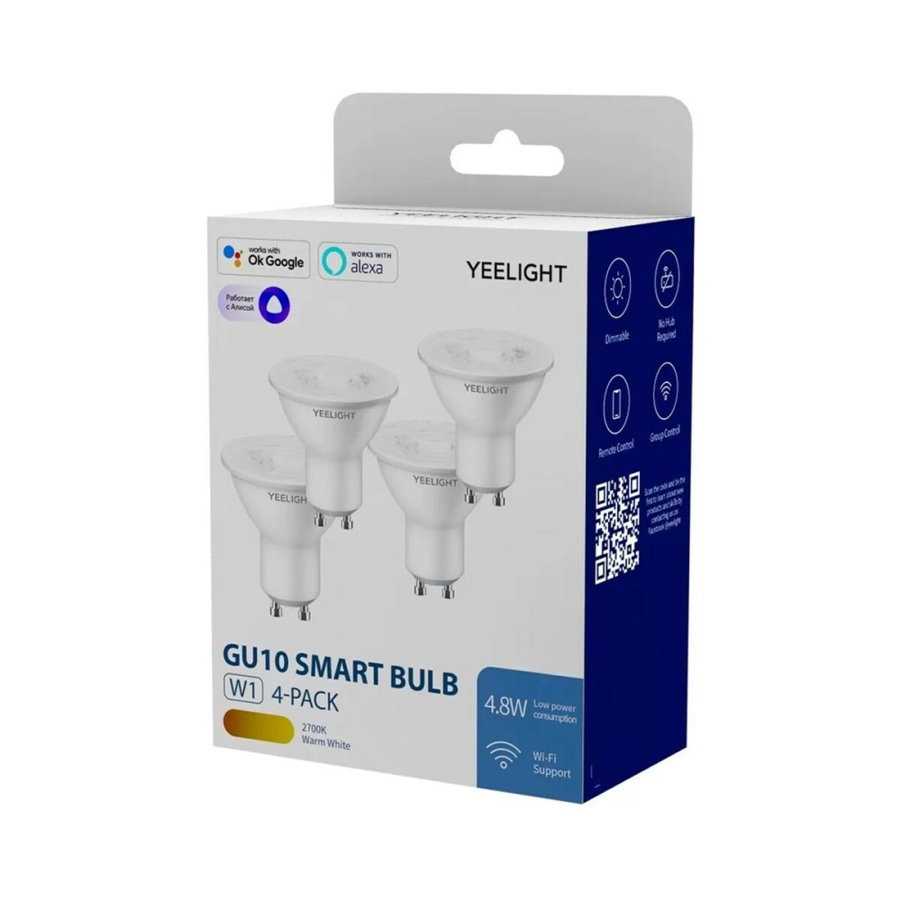 Lampe LED Yeelight YLDP004-4pcs Blanc Oui 80 GU10 350 lm