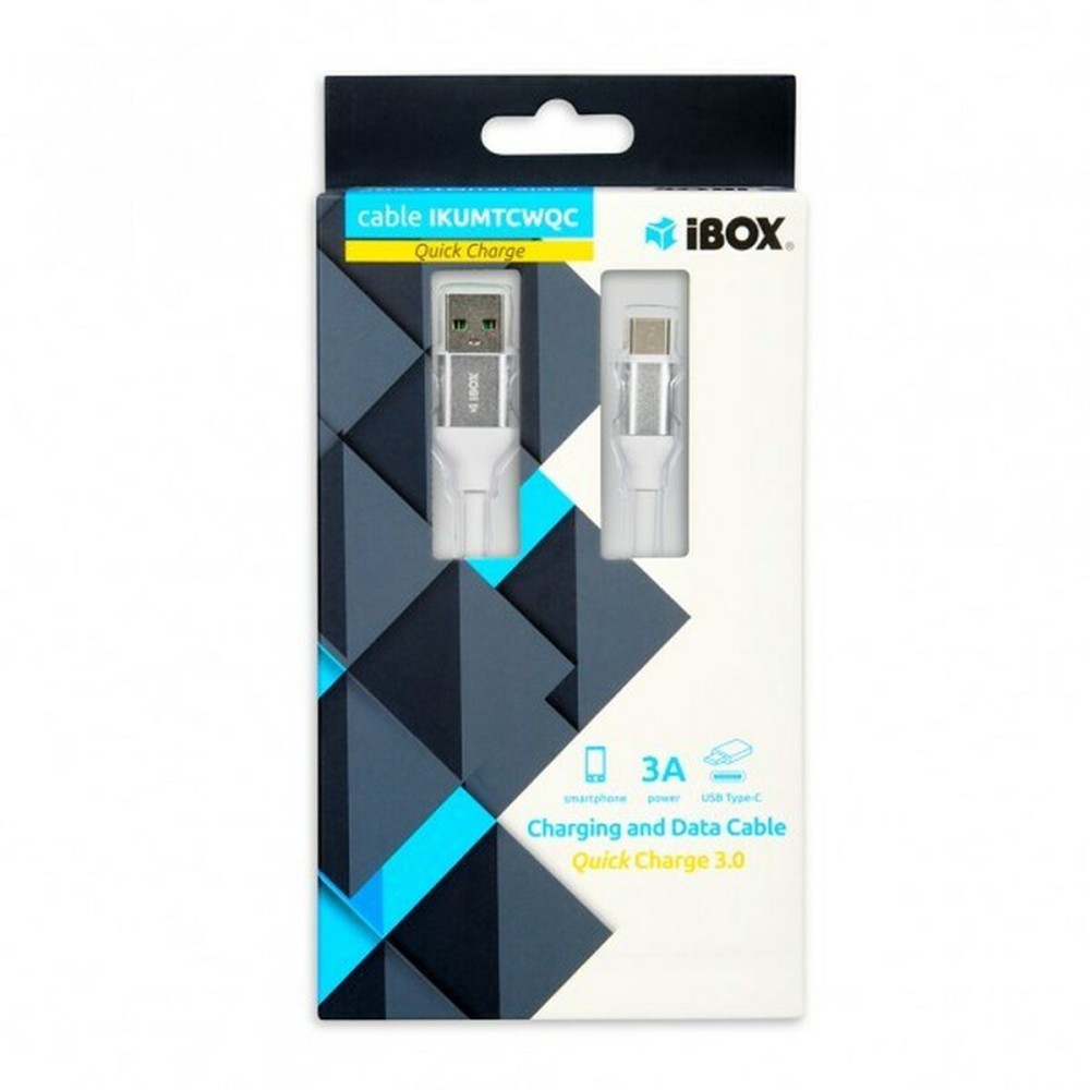 USB-C Cable to USB Ibox IKUMTCWQC White 1,5 m